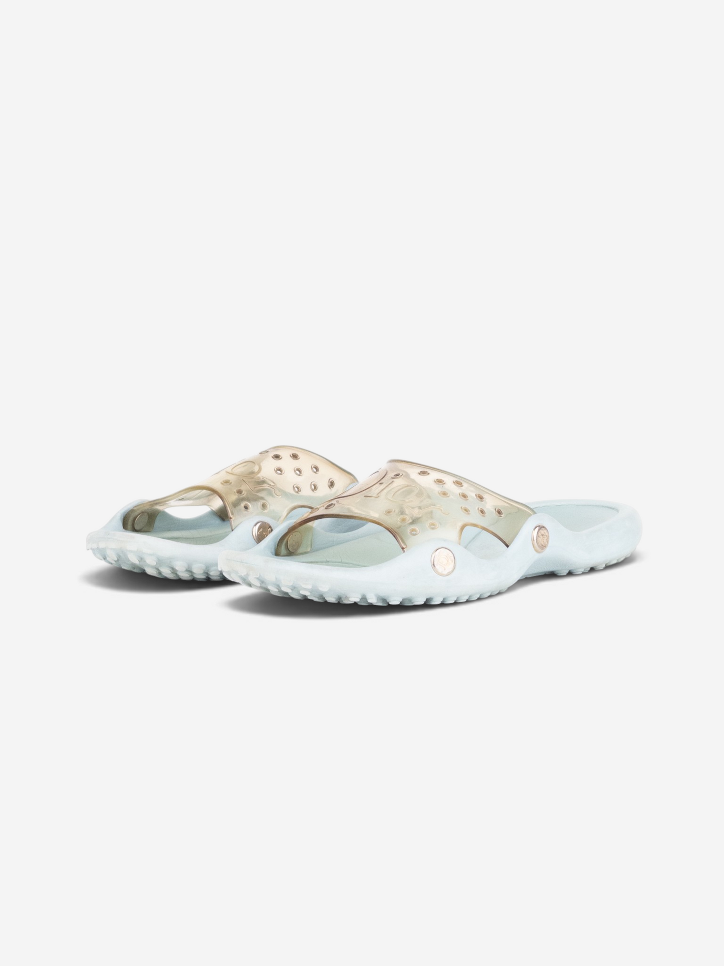 Dior by Galliano SS04 Surf Transparent Rubber Sandal Slides