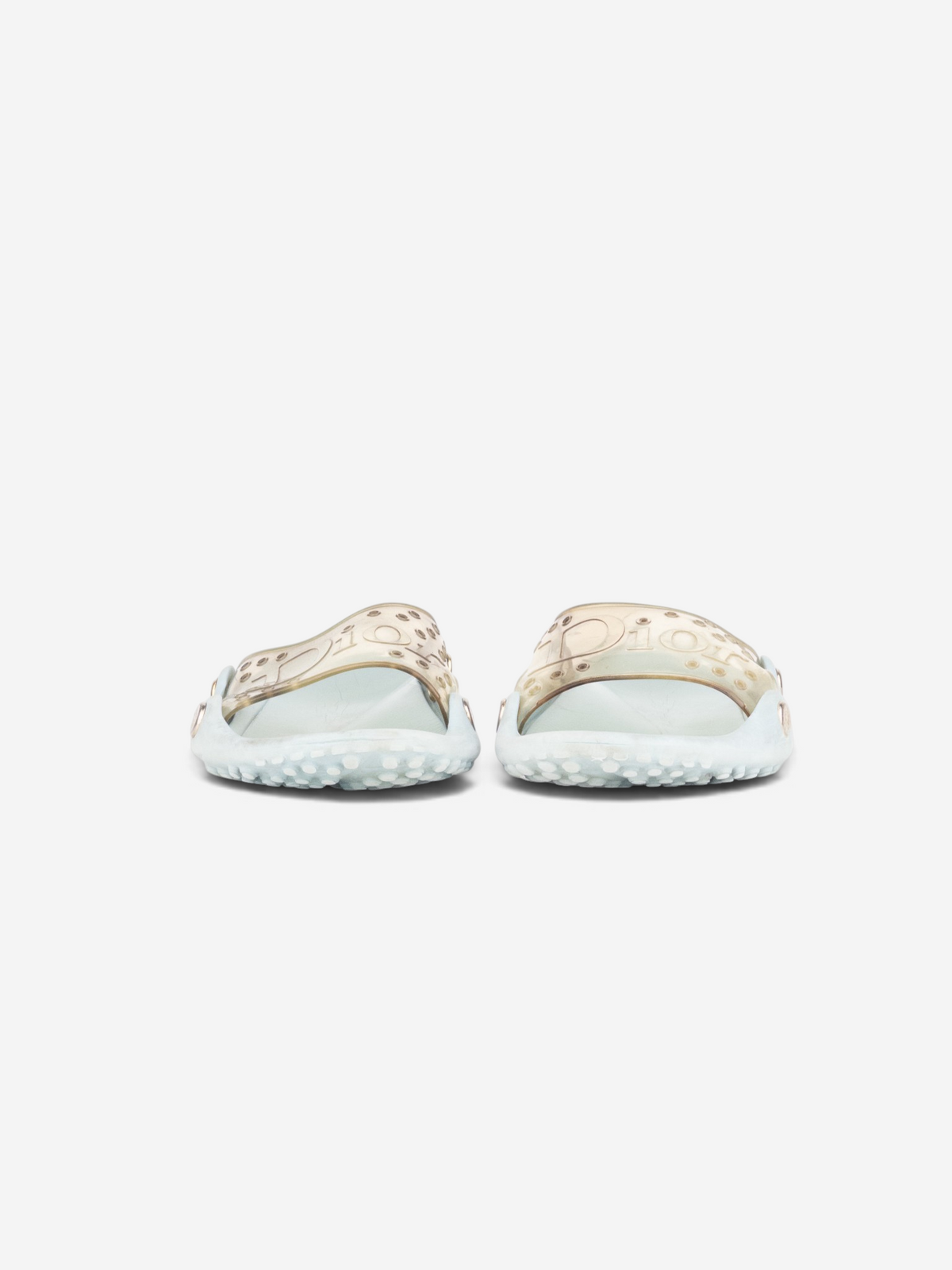 Dior by Galliano SS04 Surf Transparent Rubber Sandal Slides