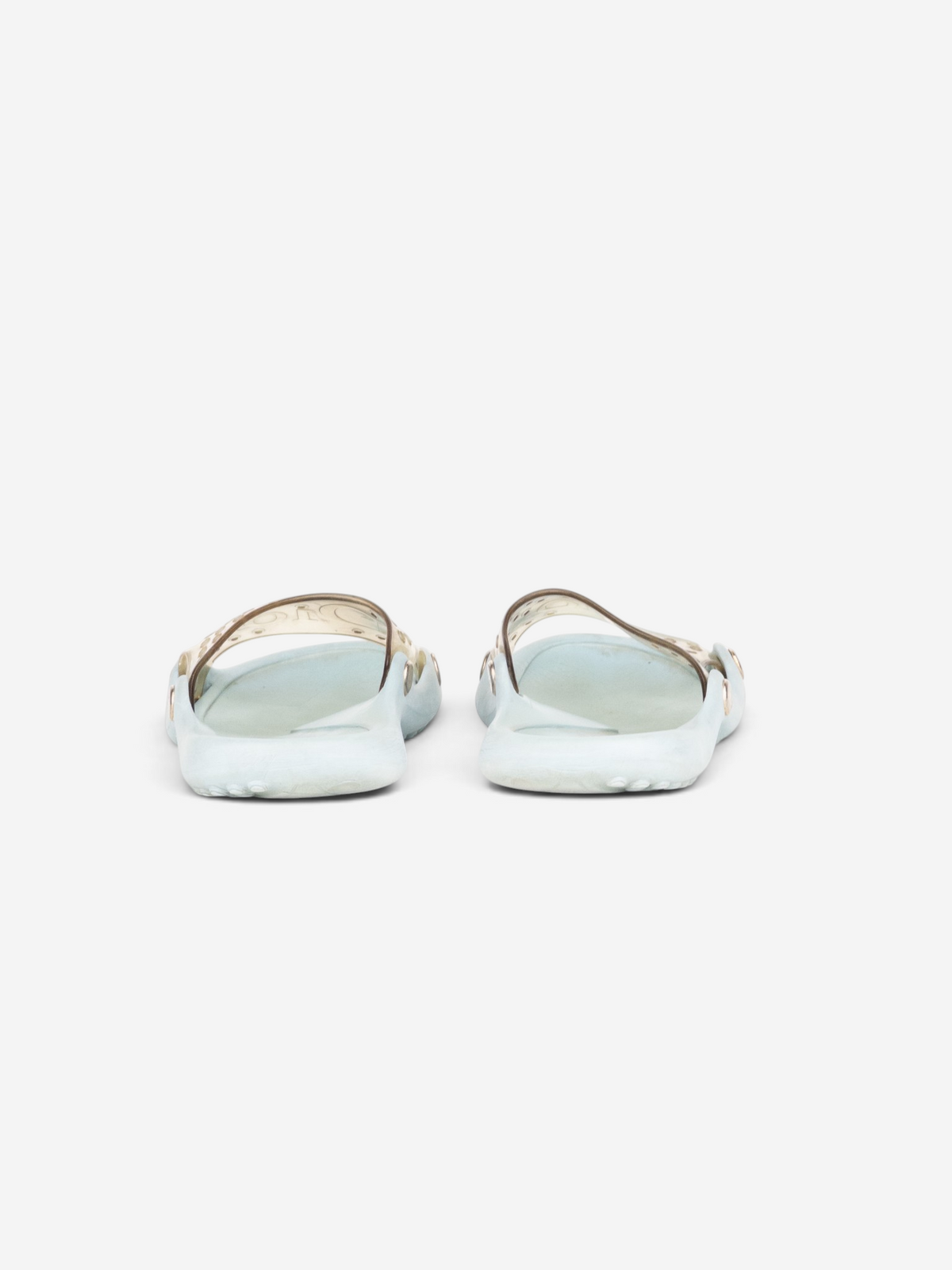 Dior by Galliano SS04 Surf Transparent Rubber Sandal Slides
