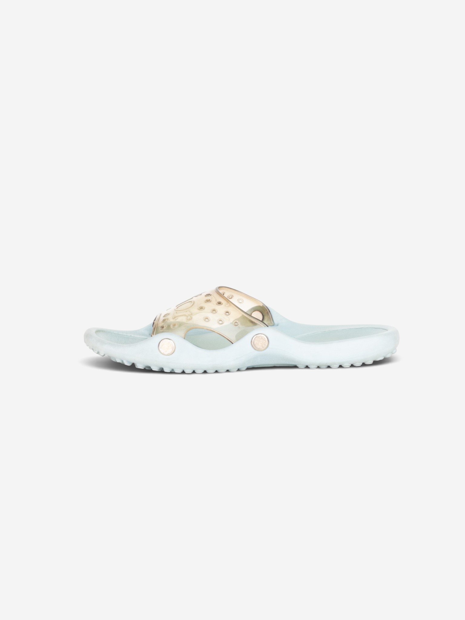 Dior by Galliano SS04 'Surf' Transparent Rubber Sandal Slides – front view