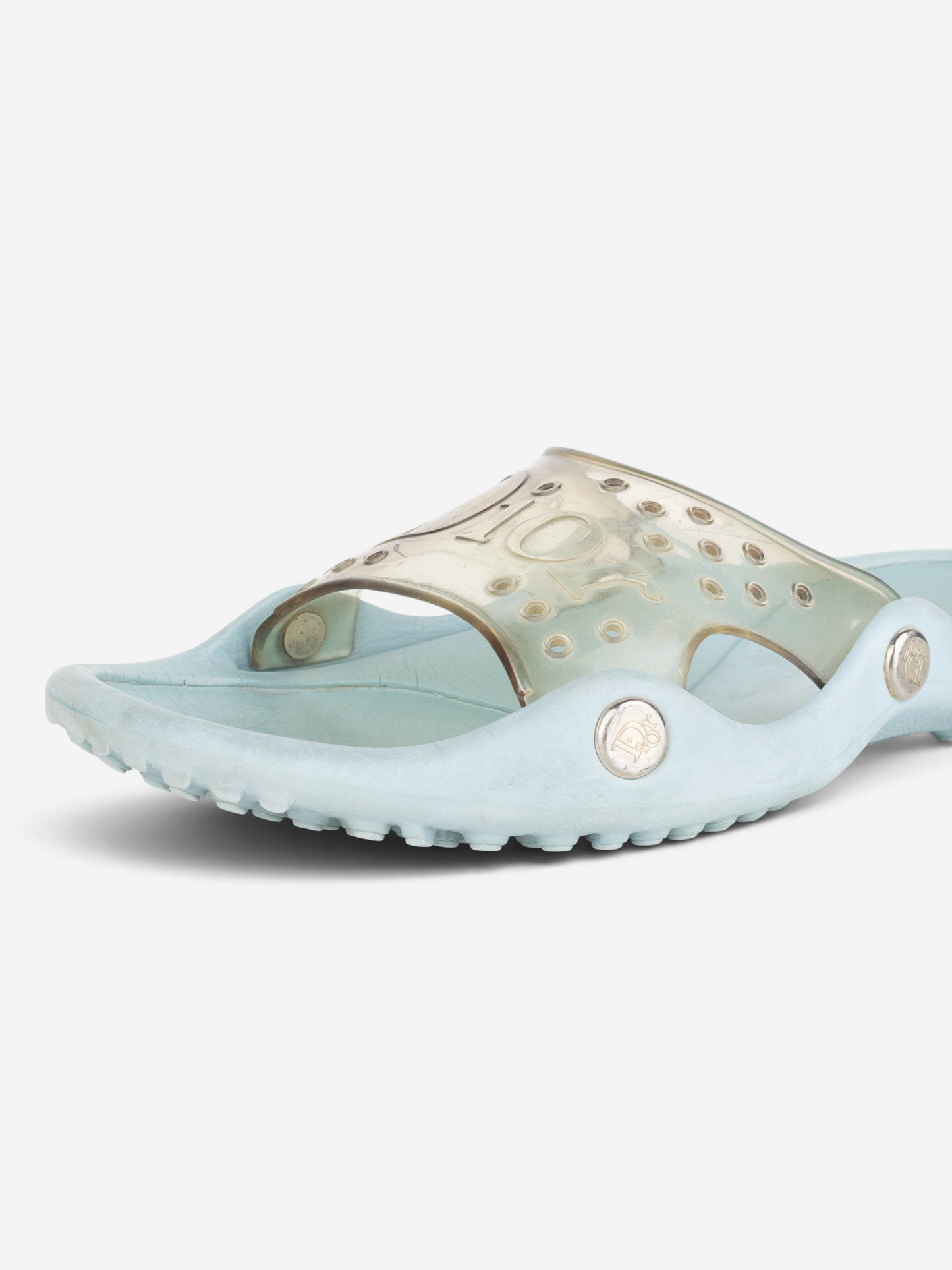 Dior by Galliano SS04 'Surf' Transparent Rubber Sandal Slides – side view