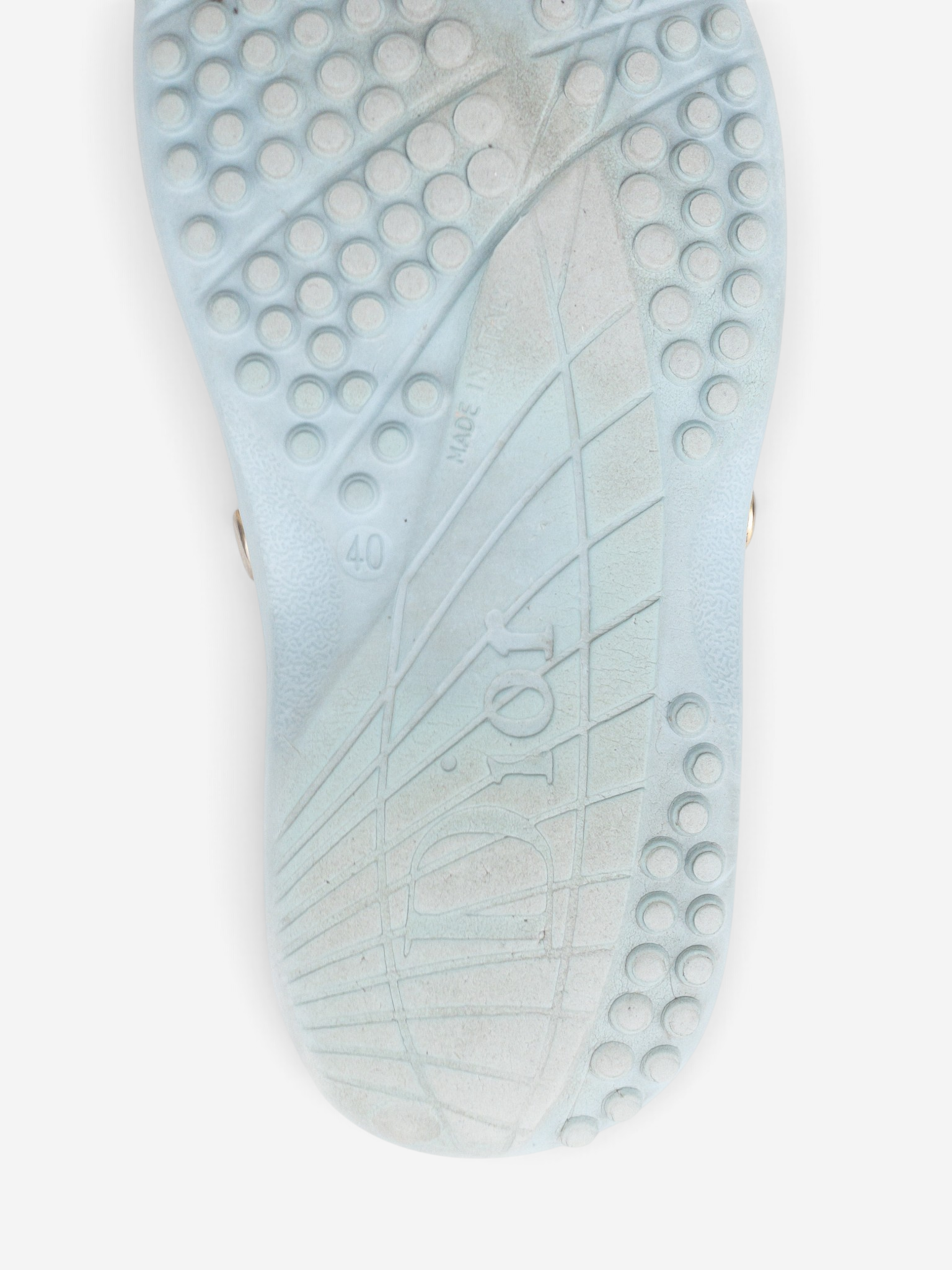 Dior by Galliano SS04 'Surf' Transparent Rubber Sandal Slides – sole detail