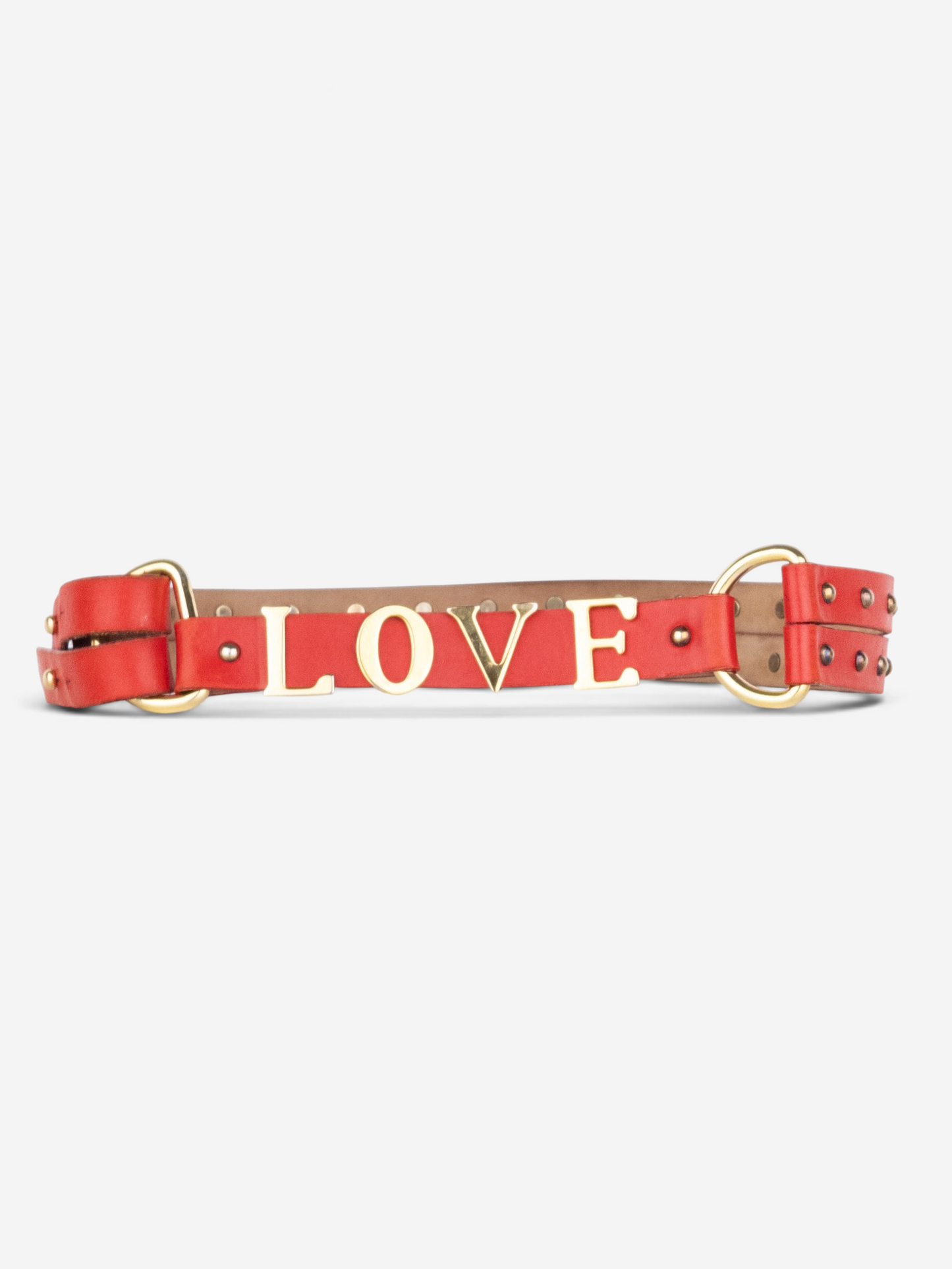 Dolce & Gabbana SS03 Bondage ‘Love’ Leather Belt – front view