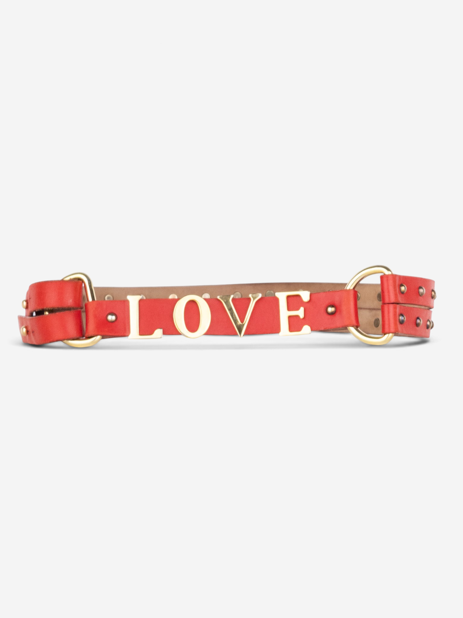 Dolce & Gabbana SS03 Bondage ‘Love’ Leather Belt – front view