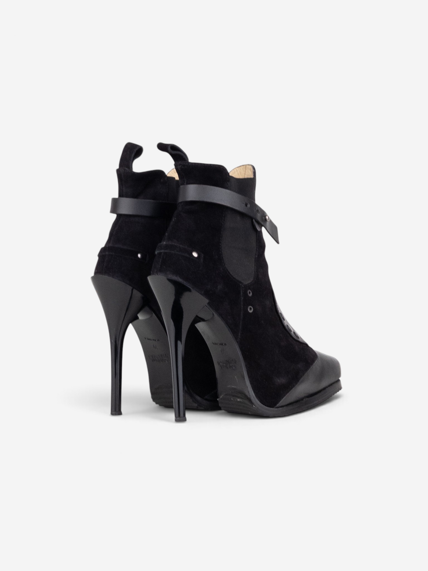 Jean Paul Gaultier AW13 Bondage Chelsea Ankle Heel Boots – product view 2
