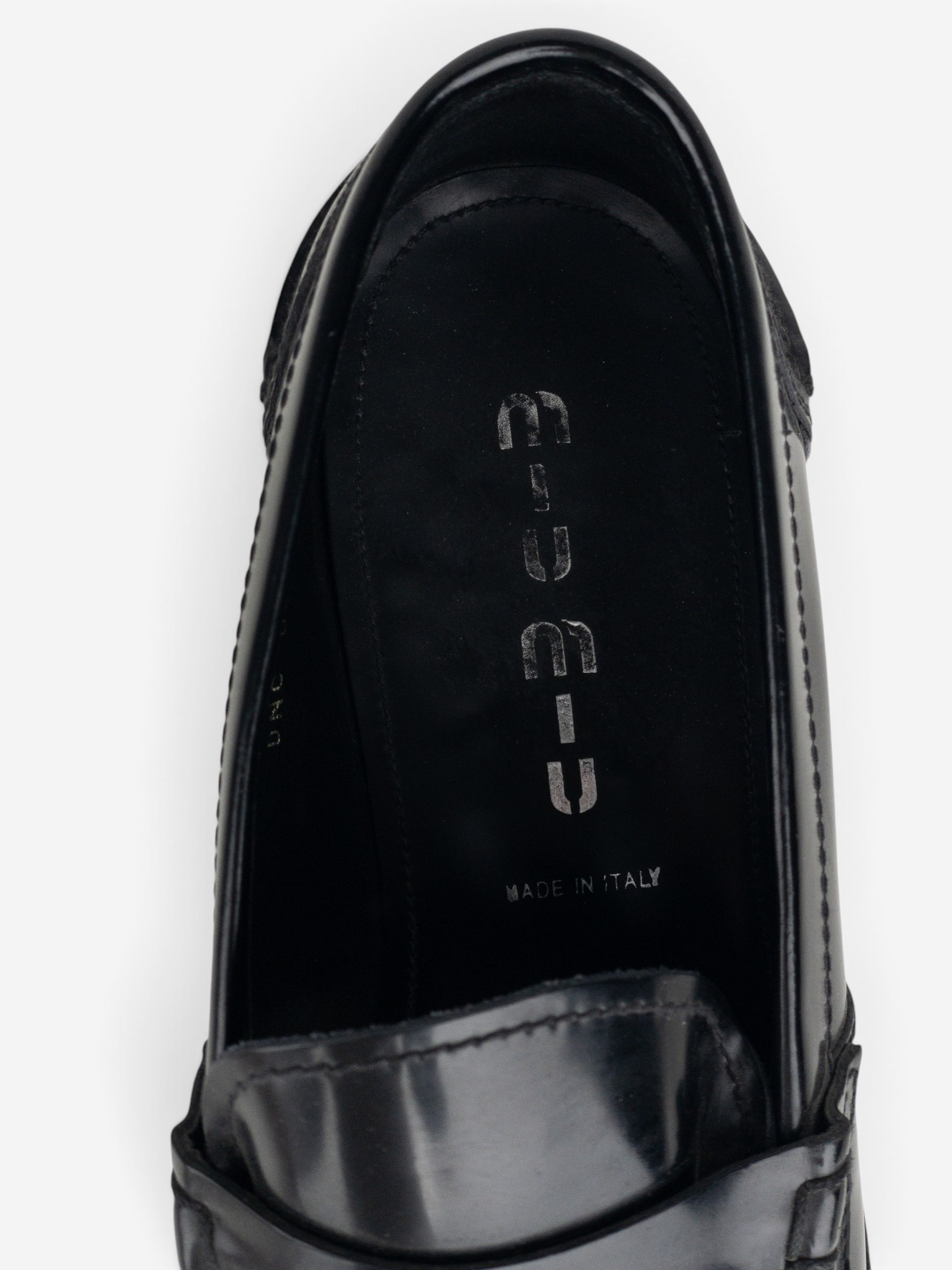 Miu Miu 2000s Penny Loafers – brand label