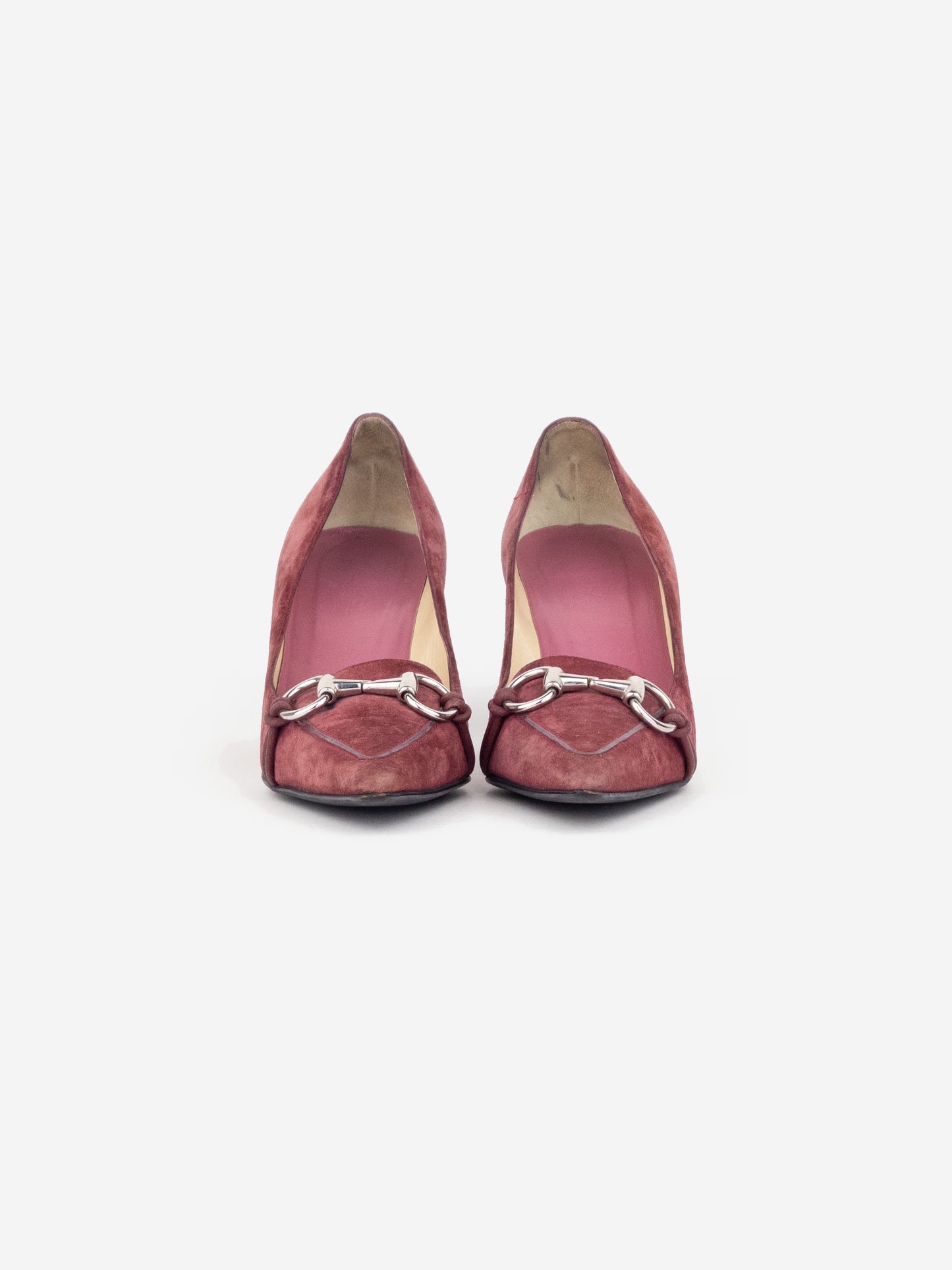 Gucci by Tom Ford 1990s Suede Pointed-Toe Horsebit Pump Heels