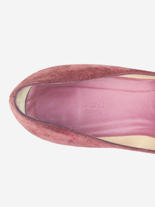 Gucci by Tom Ford 1990s Suede Pointed-Toe Horsebit Pump Heels – photo 8