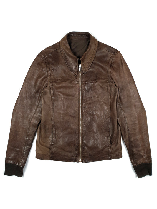 Rick Owens Hammered-Lamb Leatherjacket