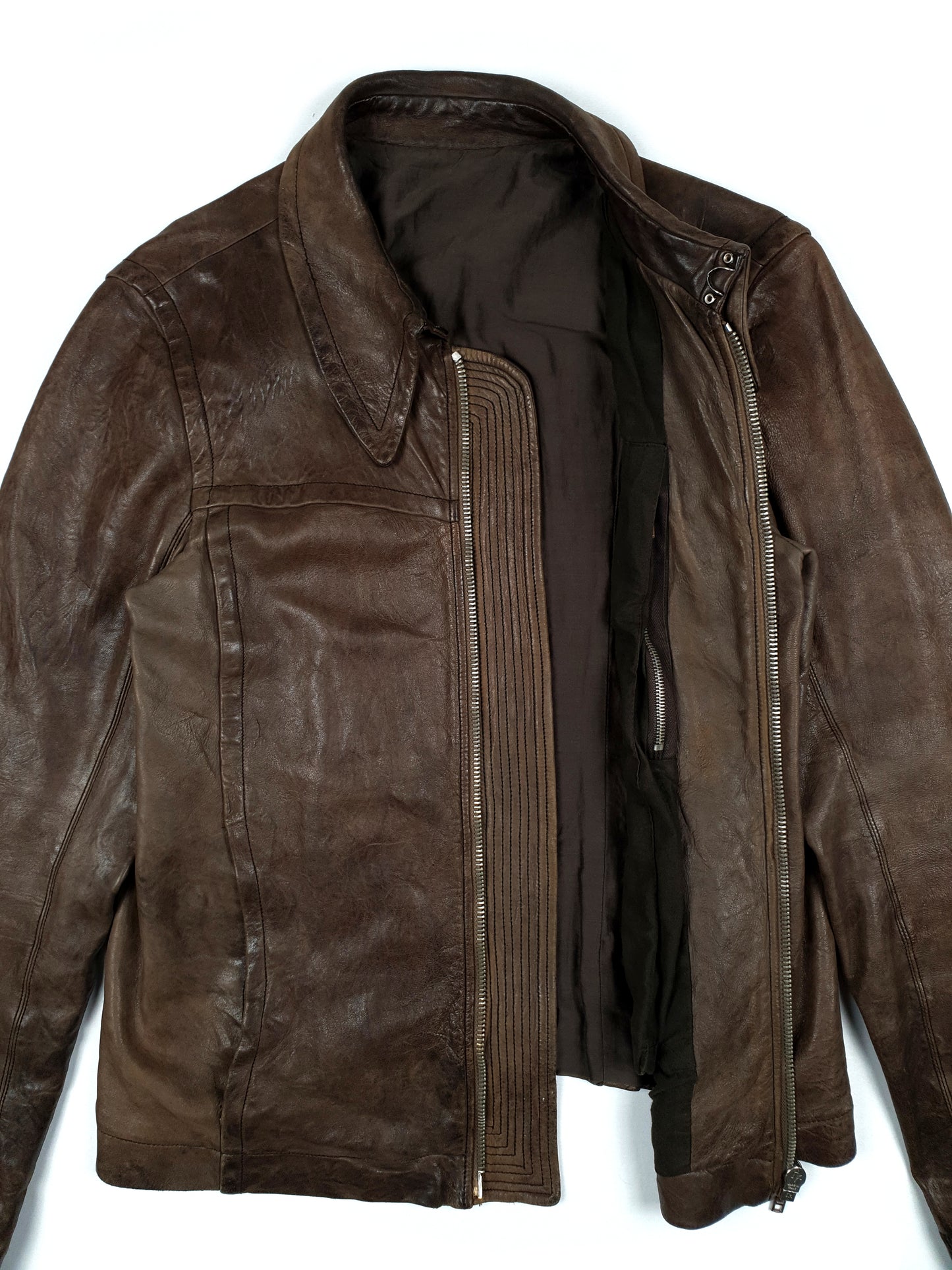 Rick Owens Hammered-Lamb Leatherjacket