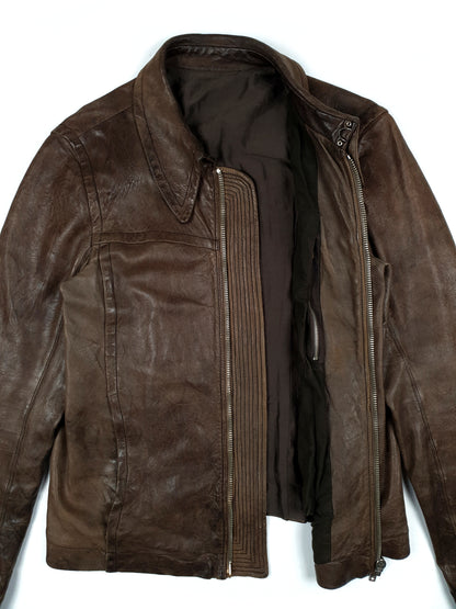 Rick Owens Hammered-Lamb Leatherjacket