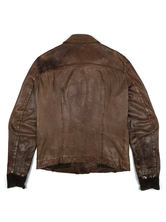 Rick Owens Hammered-Lamb Leatherjacket