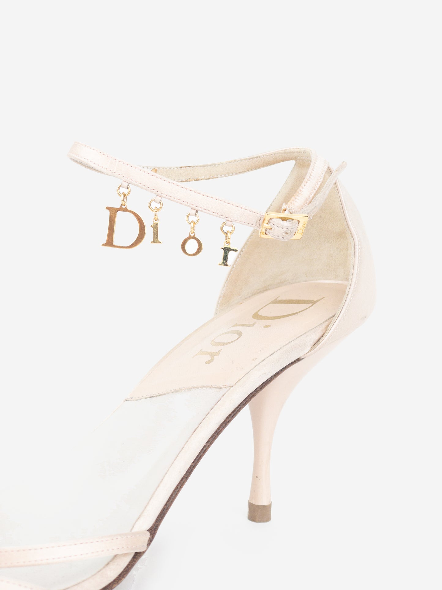 Dior by Galliano SS04 Logo Charm Sandal Heels