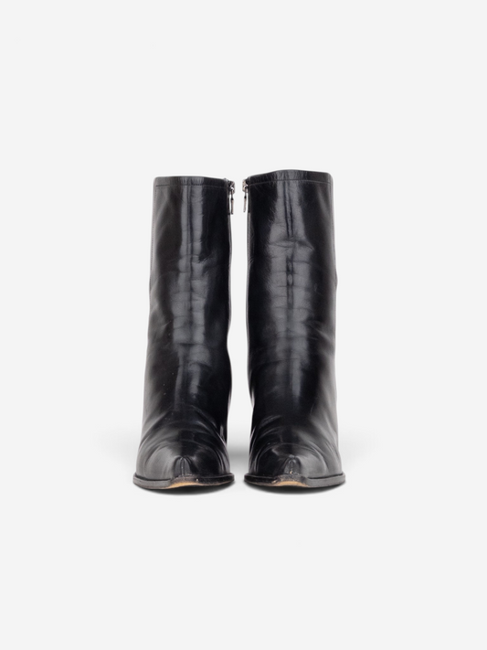 Prada 2000s Pointed-Toe Western Ankle Heel Boots – product view 3