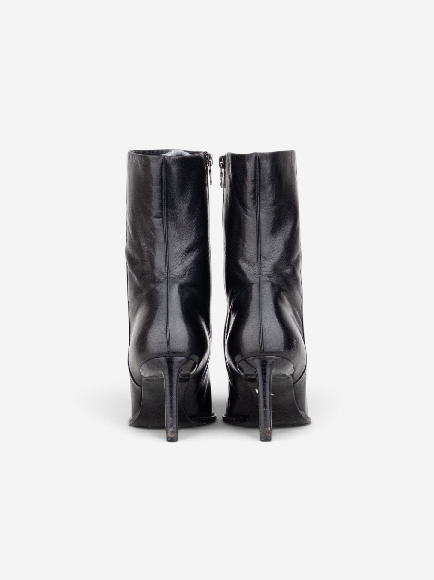 Prada 2000s Pointed-Toe Western Ankle Heel Boots – product view 4