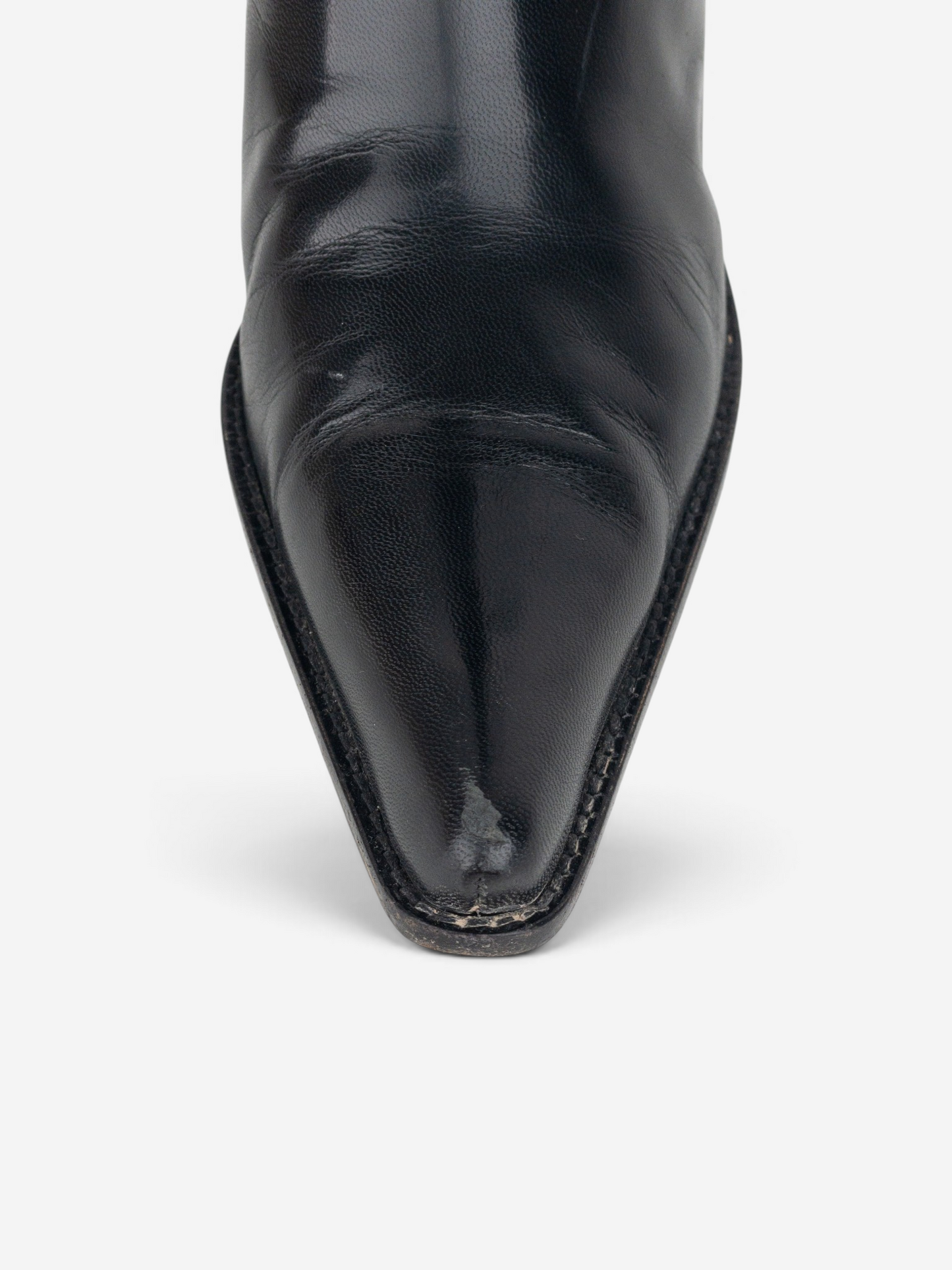 Prada 2000s Pointed-Toe Western Ankle Heel Boots – product view 9
