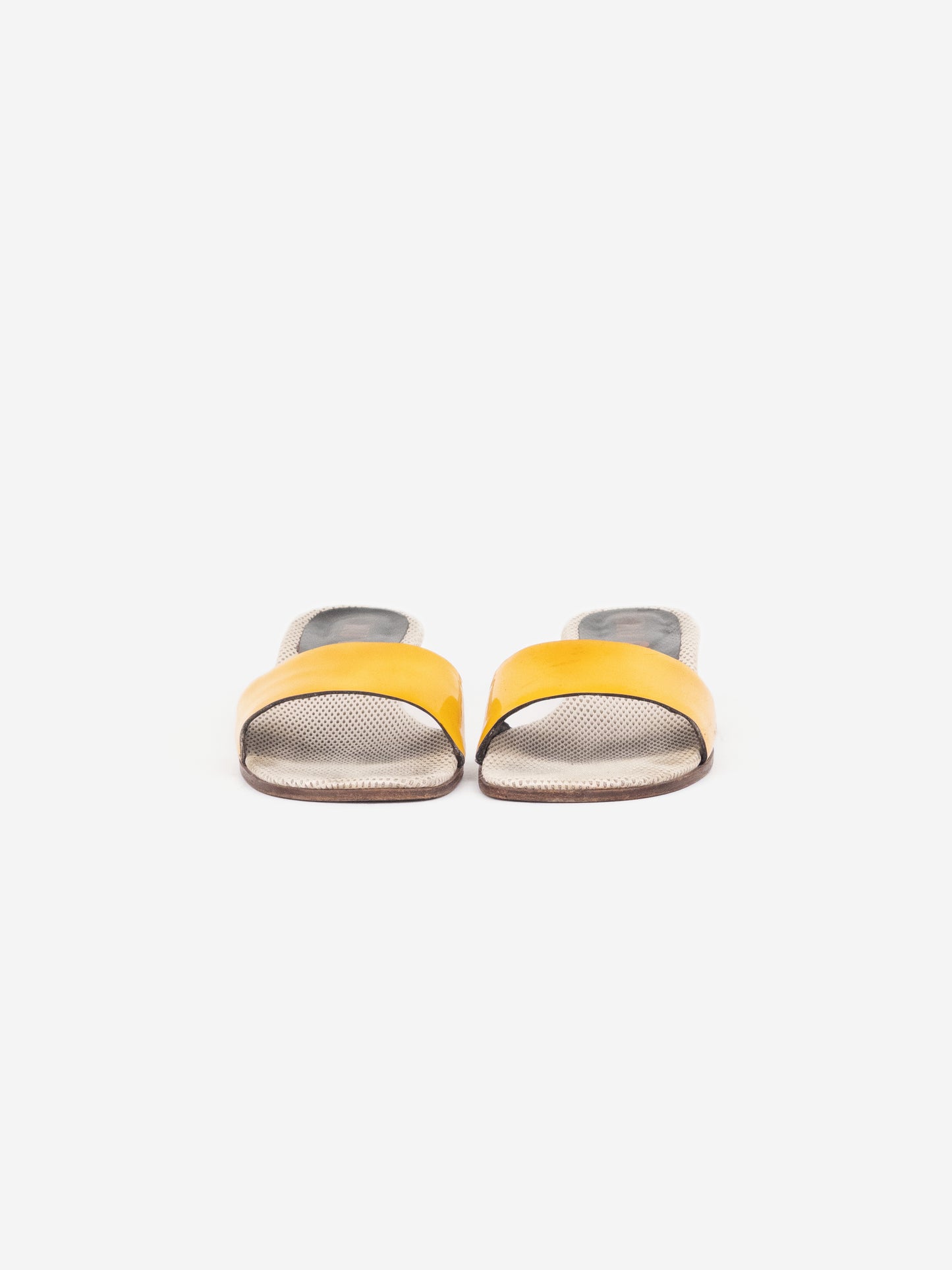 Miu Miu SS99 Neon Sports Sandal Kitten Heel Mules