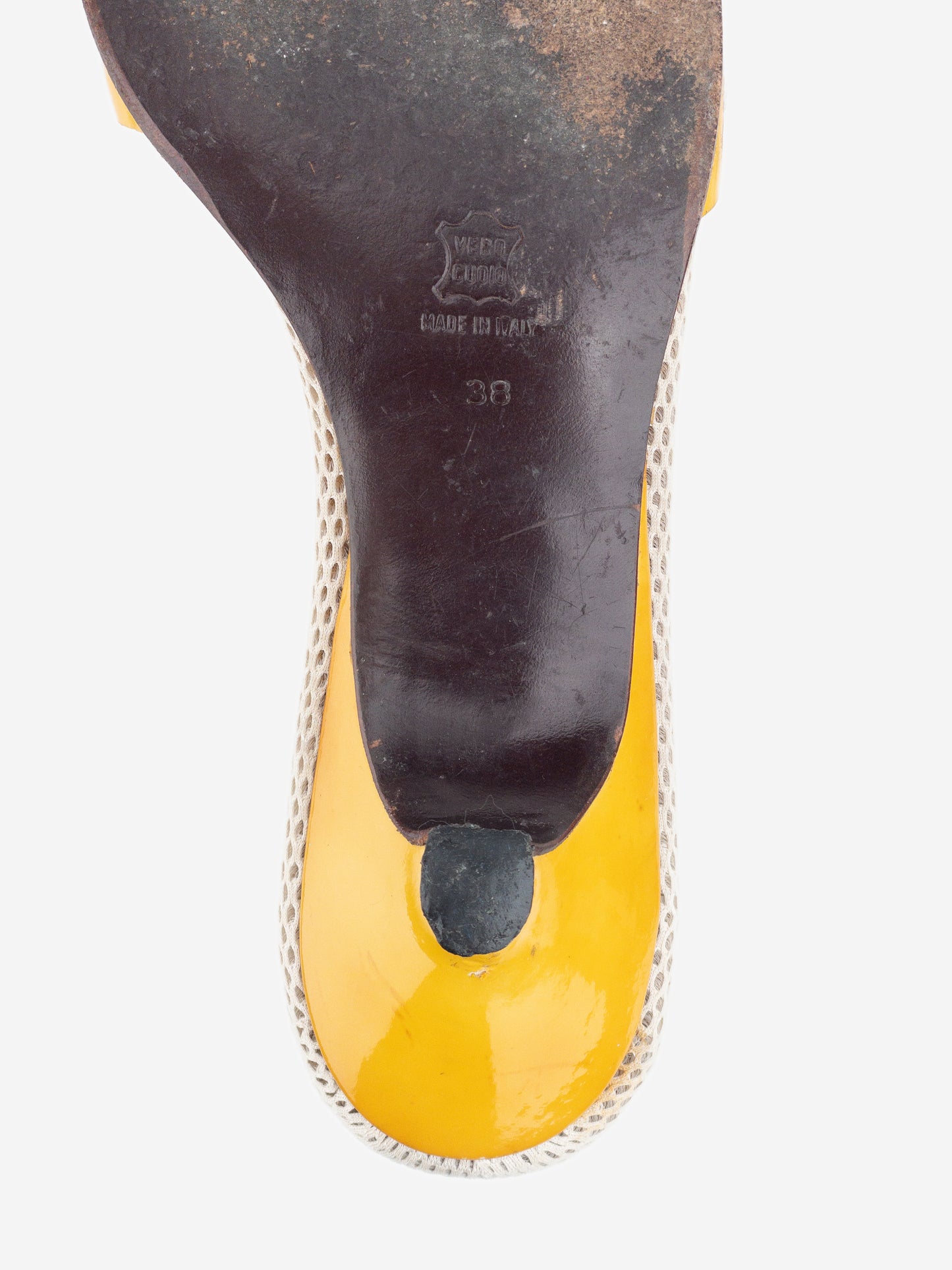 Miu Miu SS99 Neon Sports Sandal Kitten Heel Mules