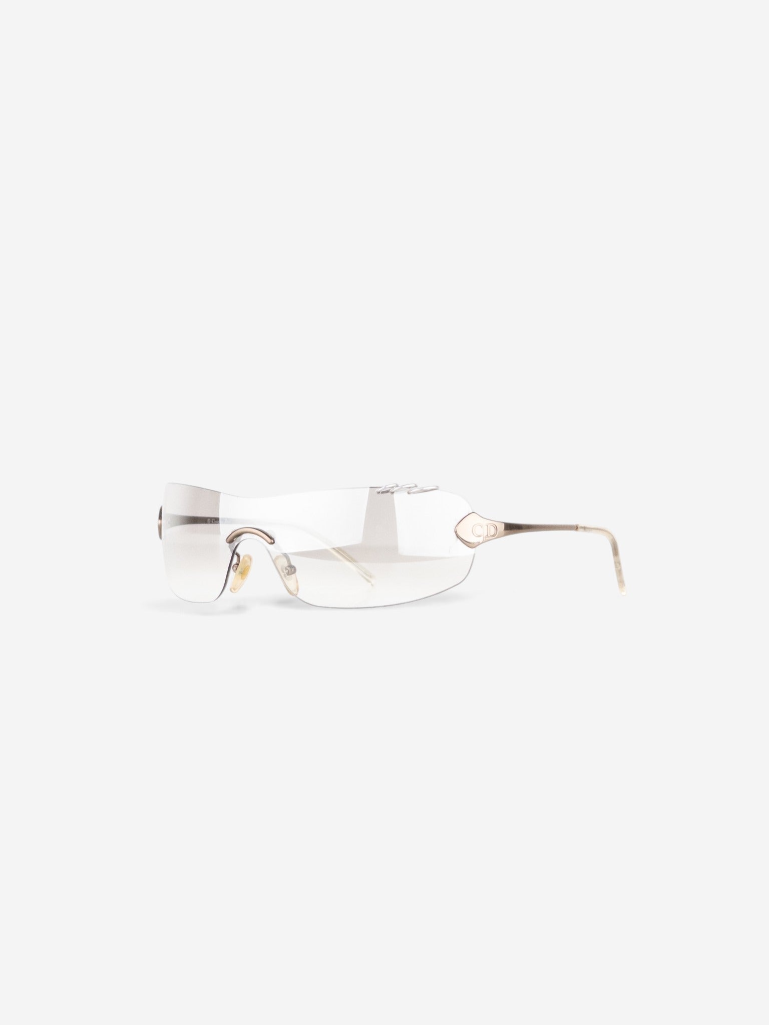 Dior by Galliano SS00 'Piercing' Wrap Mask Shield Sunglasses – angled view