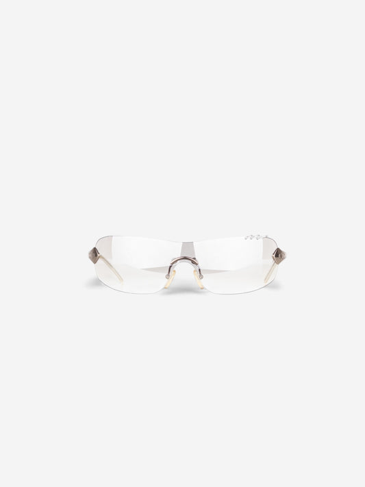 Dior by Galliano SS00 'Piercing' Wrap Mask Shield Sunglasses – front view