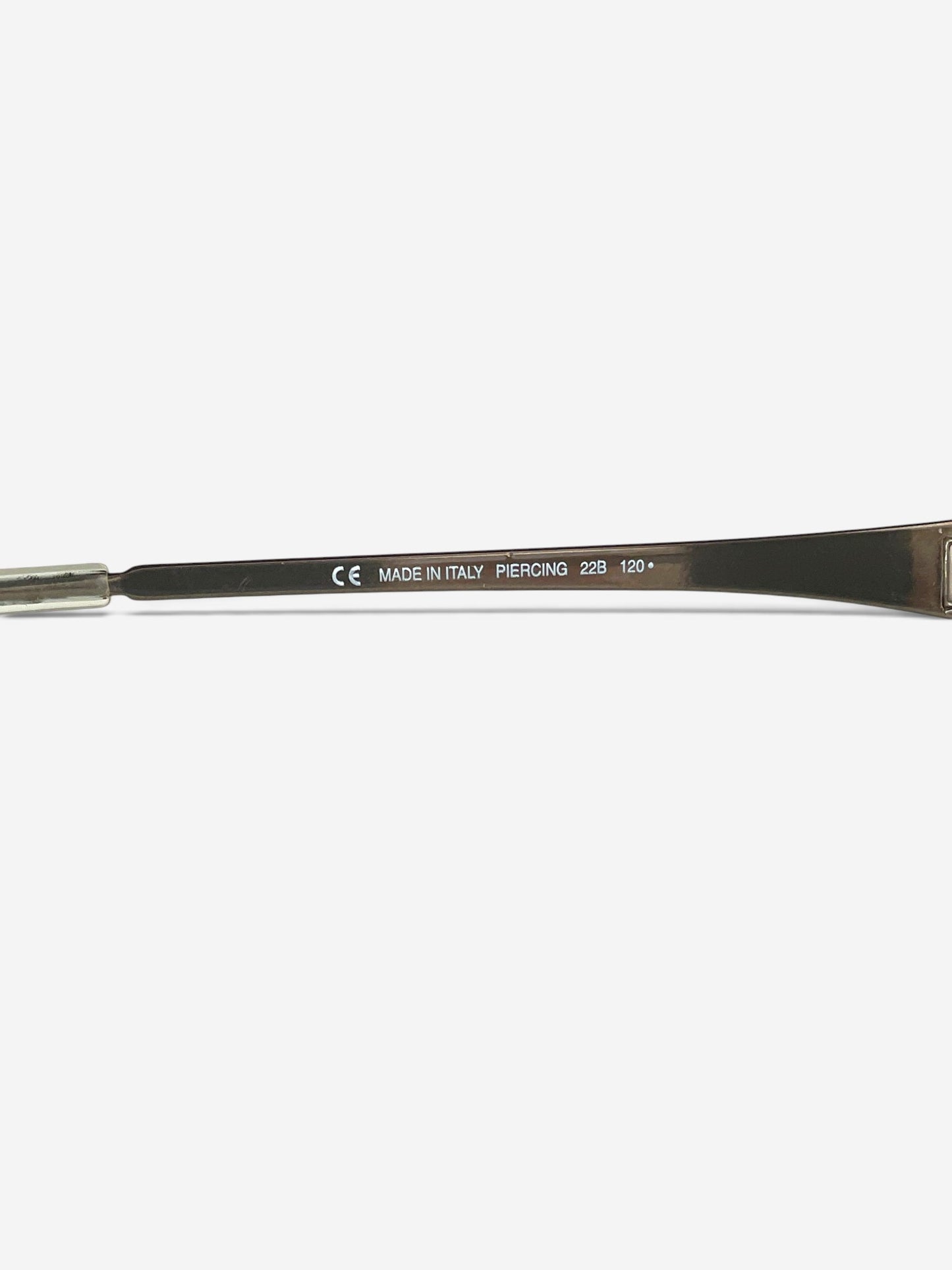 Dior by Galliano SS00 'Piercing' Wrap Mask Shield Sunglasses – model number engraving detail
