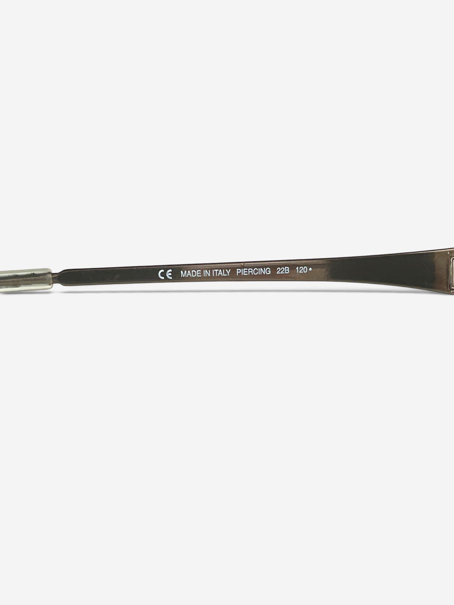 Dior by Galliano SS00 'Piercing' Wrap Mask Shield Sunglasses – model number engraving detail