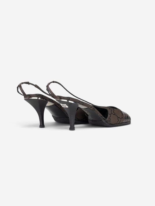 Gucci by Tom Ford SS98 Square Toe Crystal Slingback Pump Heels – view 3