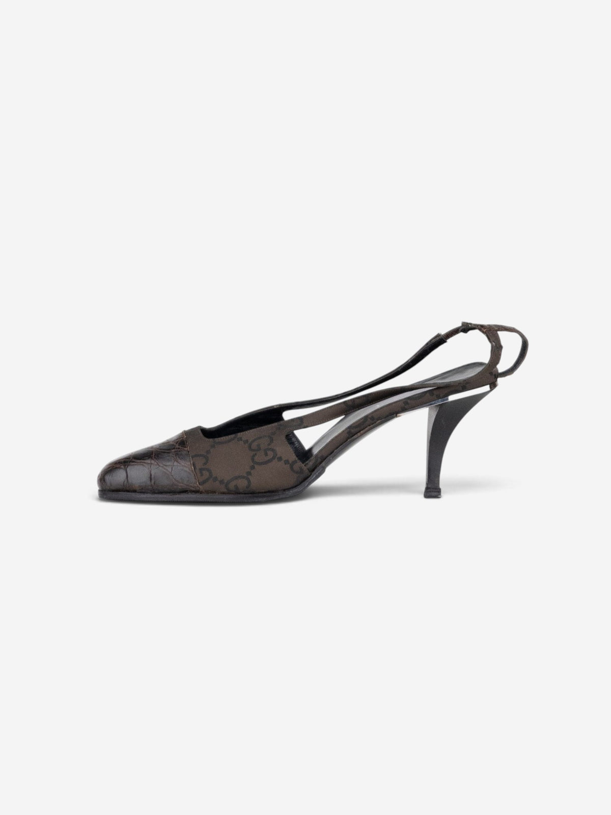 Gucci by Tom Ford SS98 Square Toe Crystal Slingback Pump Heels – view 5