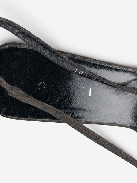 Gucci by Tom Ford SS98 Square Toe Crystal Slingback Pump Heels – view 8