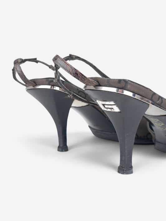 Gucci by Tom Ford SS98 Square Toe Crystal Slingback Pump Heels – view 11