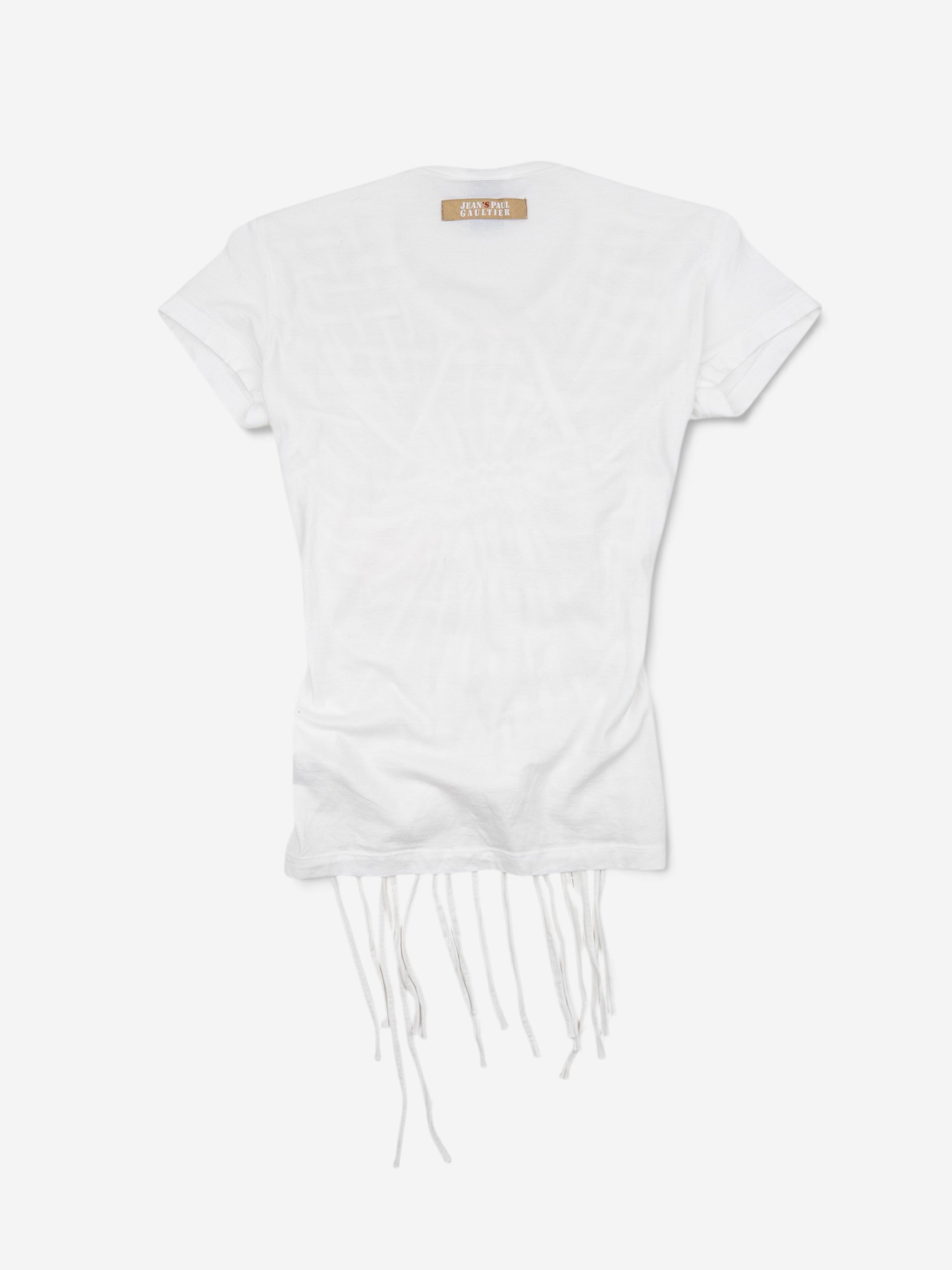 Jean Paul Gaultier 1990s Spiderweb Bondage Macramé T-Shirt – front view