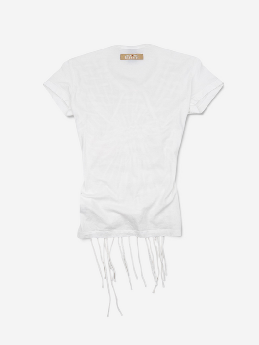 Jean Paul Gaultier 1990s Spiderweb Bondage Macramé T-Shirt – front view