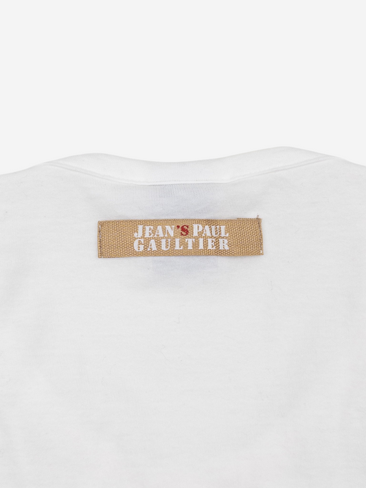Jean Paul Gaultier 1990s Spiderweb Bondage Macramé T-Shirt – brand label