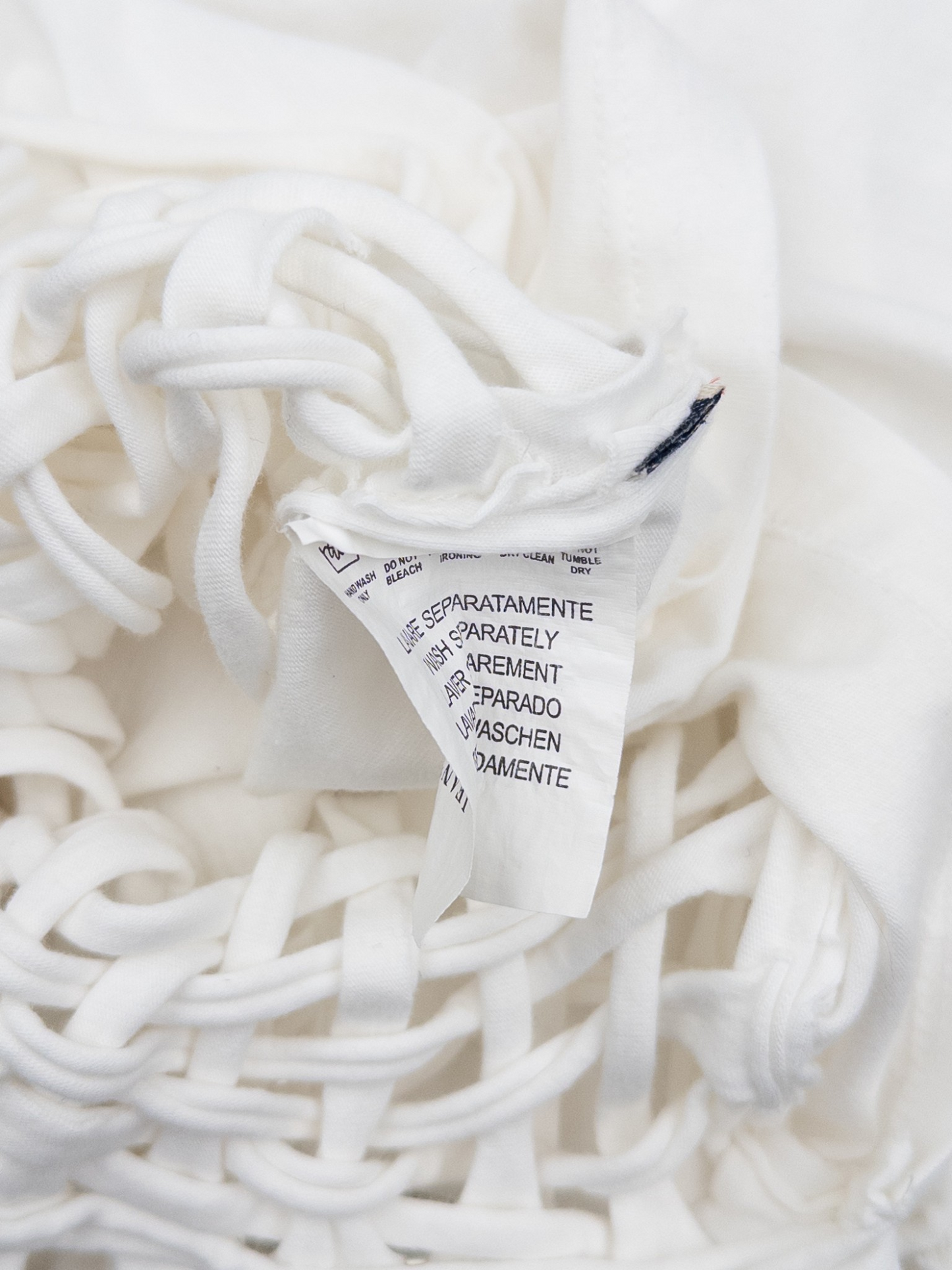 Jean Paul Gaultier 1990s Spiderweb Bondage Macramé T-Shirt – macrame detail