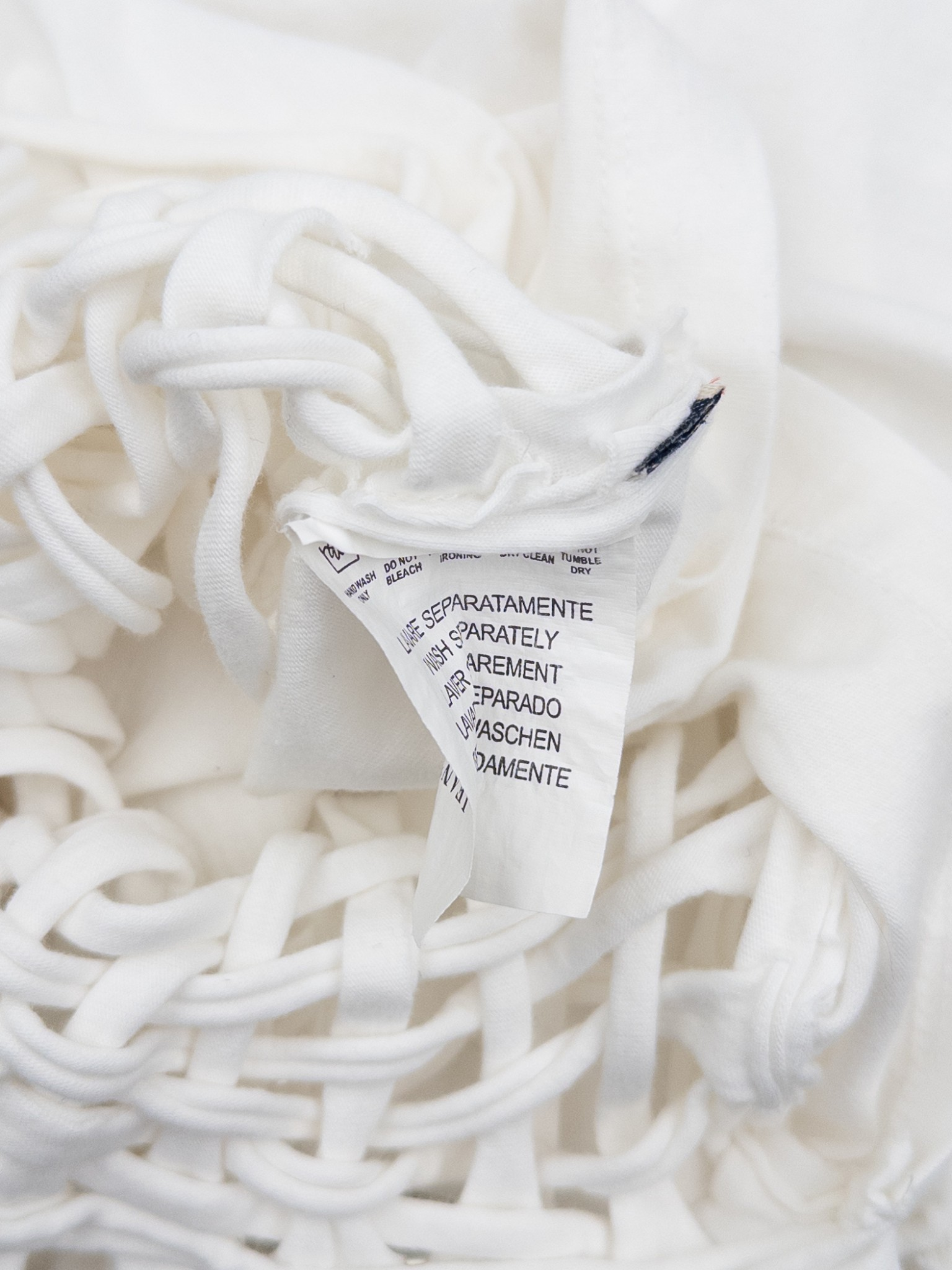 Jean Paul Gaultier 1990s Spiderweb Bondage Macramé T-Shirt – macrame detail