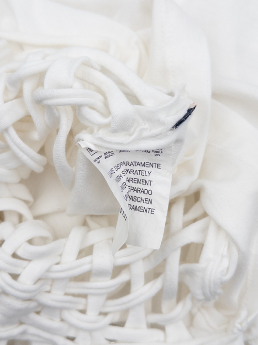 Jean Paul Gaultier 1990s Spiderweb Bondage Macramé T-Shirt – macrame detail