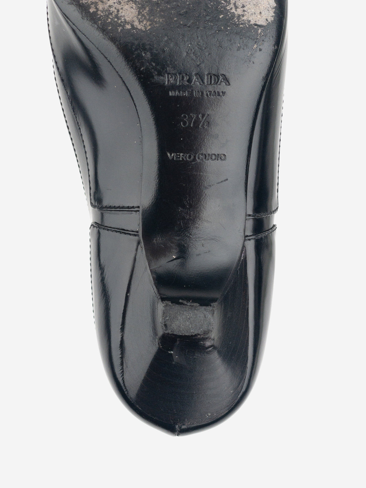 Prada 2000s Large Buckle Pump Kitten Heels
