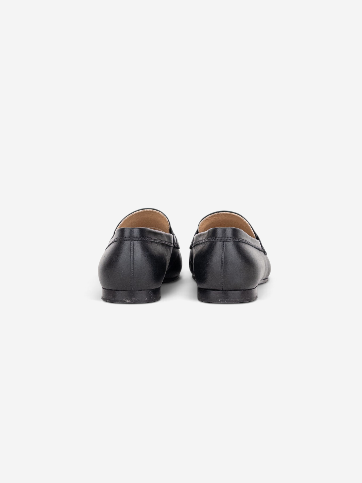 Chanel CC Logo Moccasin Penny Loafers – back view