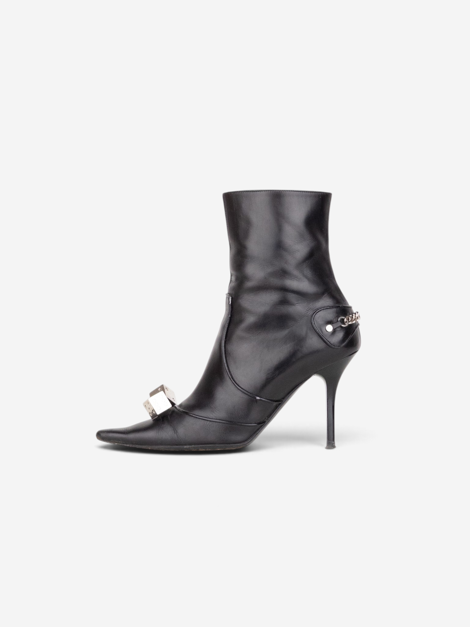 Dior by Galliano AW04 ‘Gambler Dice’ Heel Ankle Boots – product view 5