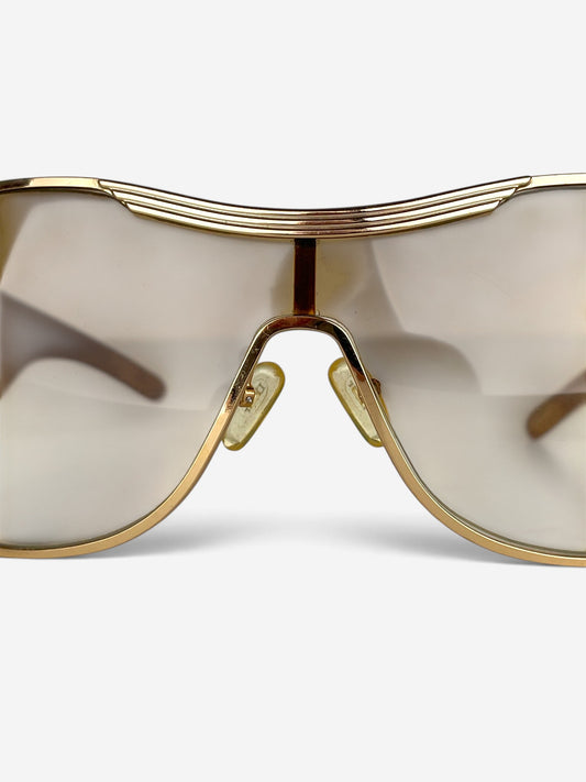 Dior by Galliano 2000s 'Diori' Wrap Mask Shield Sunglasses – bridge and nose pad detail