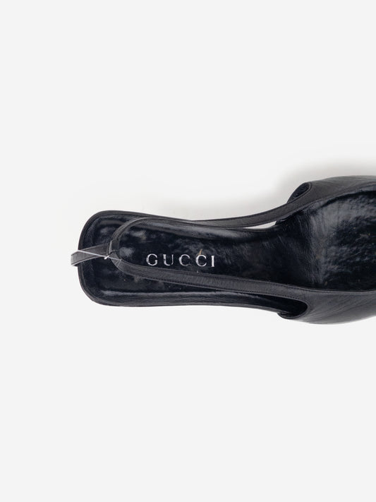 Gucci by Tom Ford SS98 Square Toe Crystal Slingback Pump Heels – photo 10