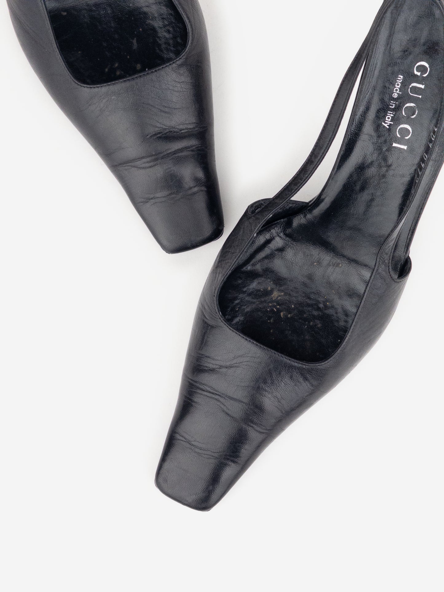 Gucci by Tom Ford SS98 Square Toe Crystal Slingback Pump Heels