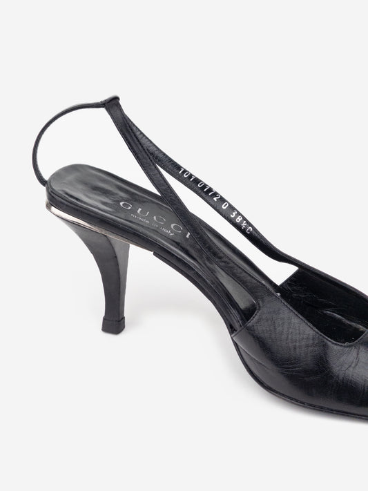 Gucci by Tom Ford SS98 Square Toe Crystal Slingback Pump Heels – photo 9