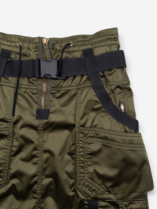 Jean Paul Gaultier AW03 Bondage Parachute Cargo Skirt – belt and strap detail