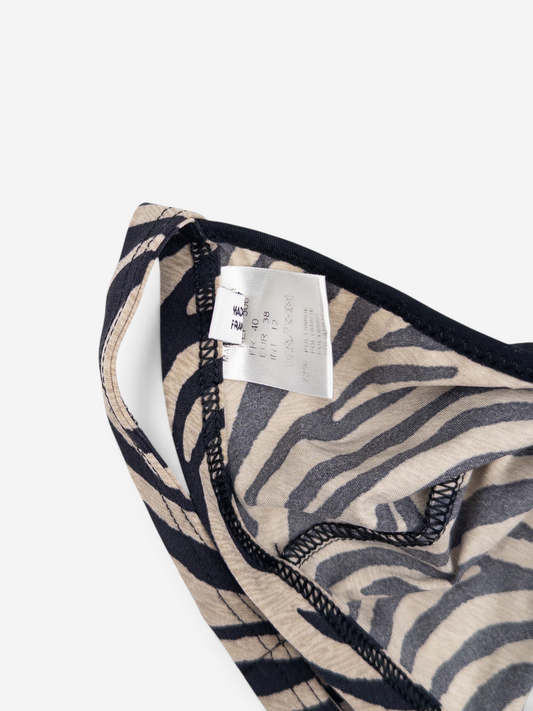 Dior by Galliano 2000s Zebra Print Bikini Set – care label detail
