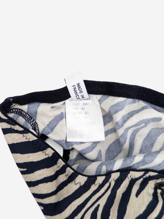 Dior by Galliano 2000s Zebra Print Bikini Set – size label