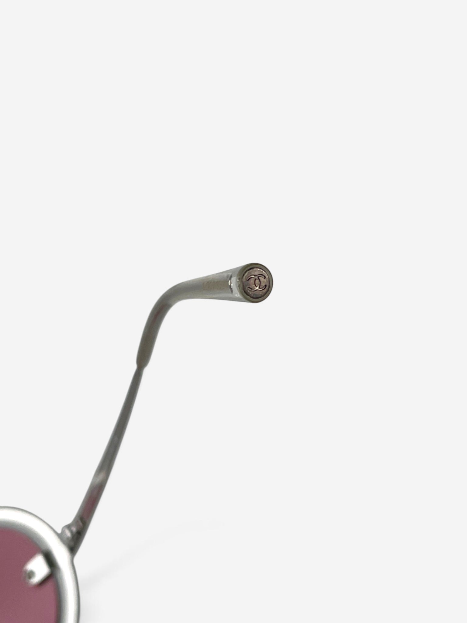 Chanel 2000s '4030' Aviator Wrap Mask Shield Sunglasses – temple tip CC stud detail