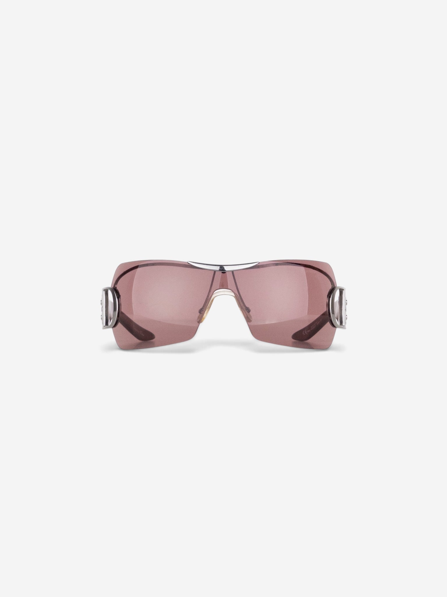 Dior by Galliano 2000s 'Airspeed 1' Logo Wrap Mask Shield Sunglasses – front view