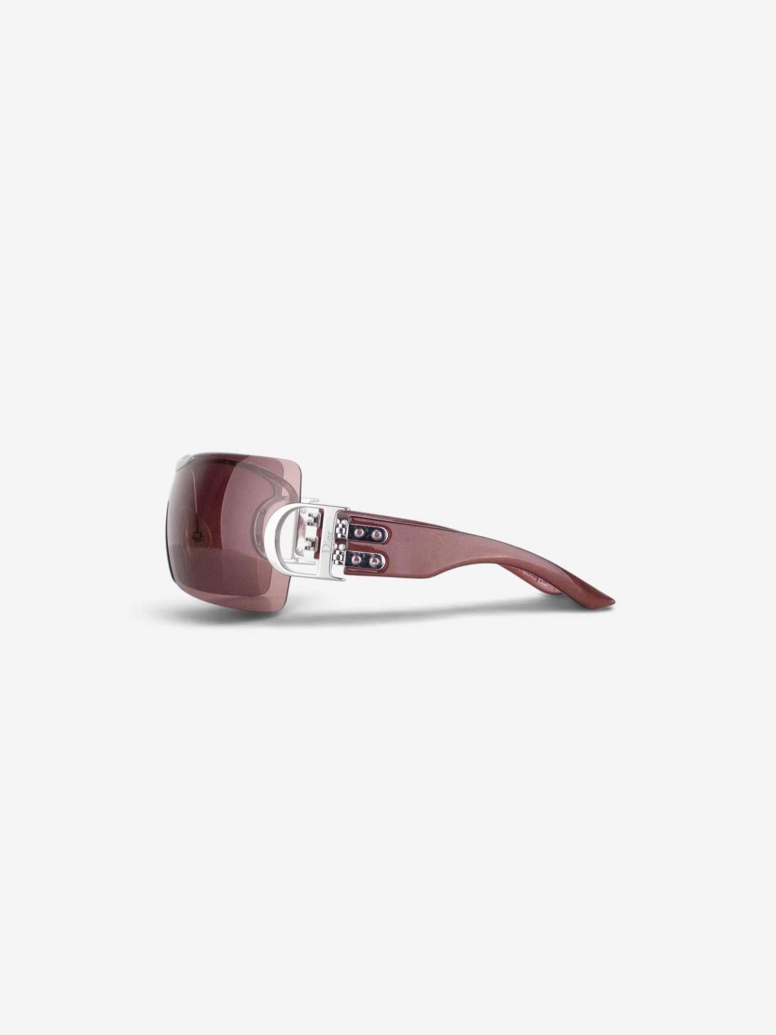 Dior by Galliano 2000s 'Airspeed 1' Logo Wrap Mask Shield Sunglasses – side view