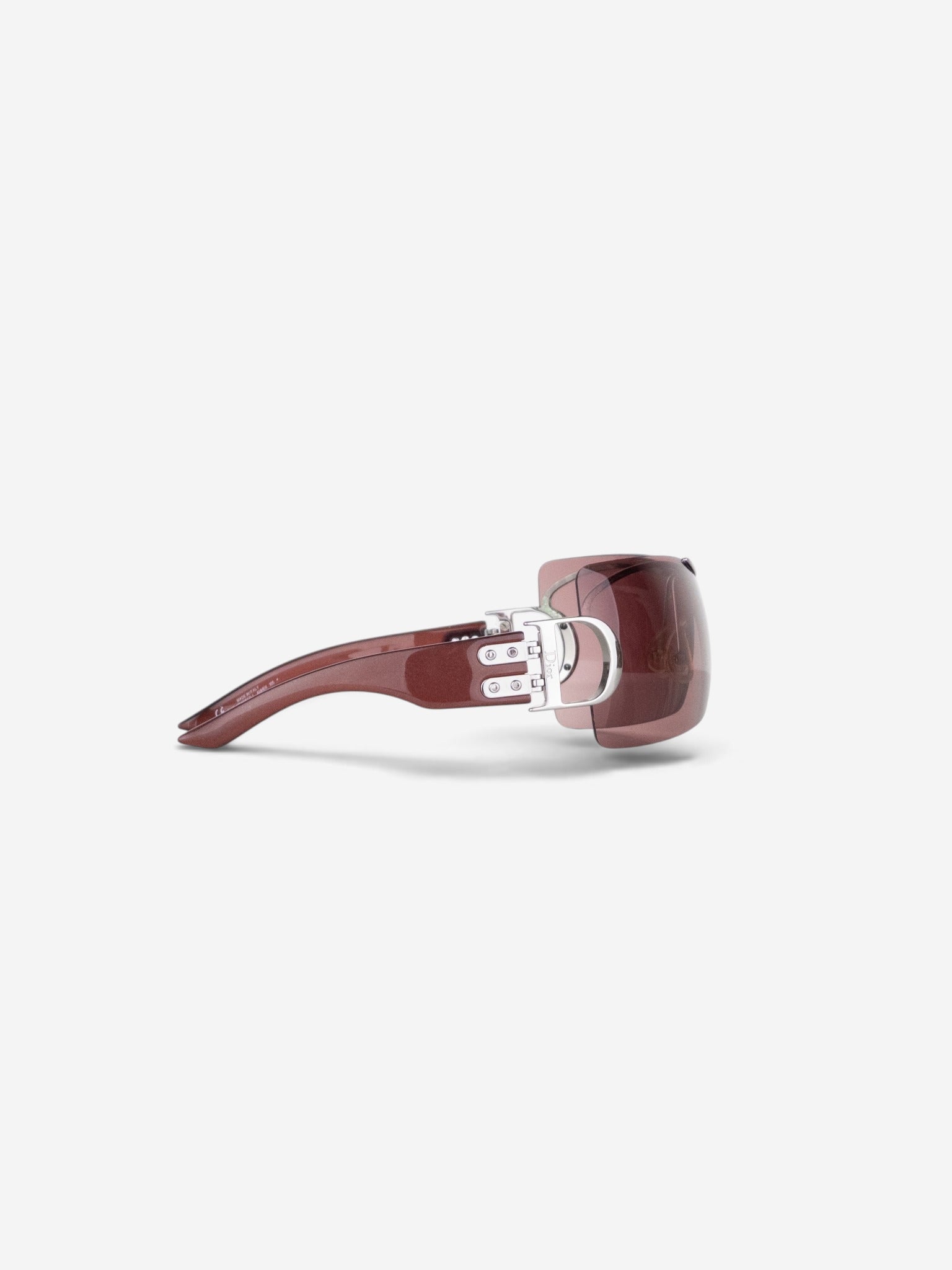 Dior by Galliano 2000s 'Airspeed 1' Logo Wrap Mask Shield Sunglasses – side view from the other side